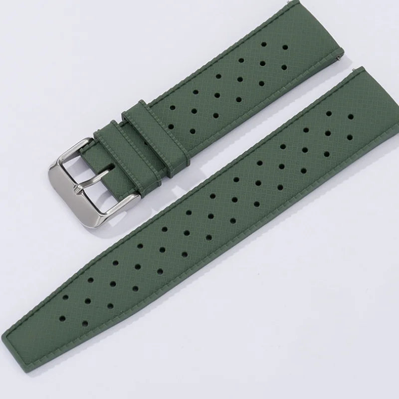 CLASSIC TROPICAL STYLE FKM Watch Strap for Oris Seiko Citizen Tropic Watchbands WristBand Bracelets Replaement 18mm 20mm 22mm The Watch Sphere