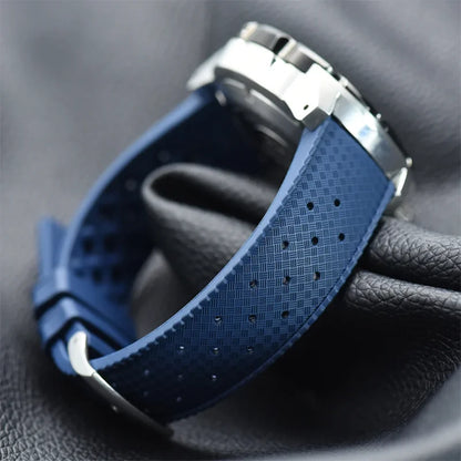 CLASSIC TROPICAL STYLE FKM Watch Strap for Oris Seiko Citizen Tropic Watchbands WristBand Bracelets Replaement 18mm 20mm 22mm The Watch Sphere