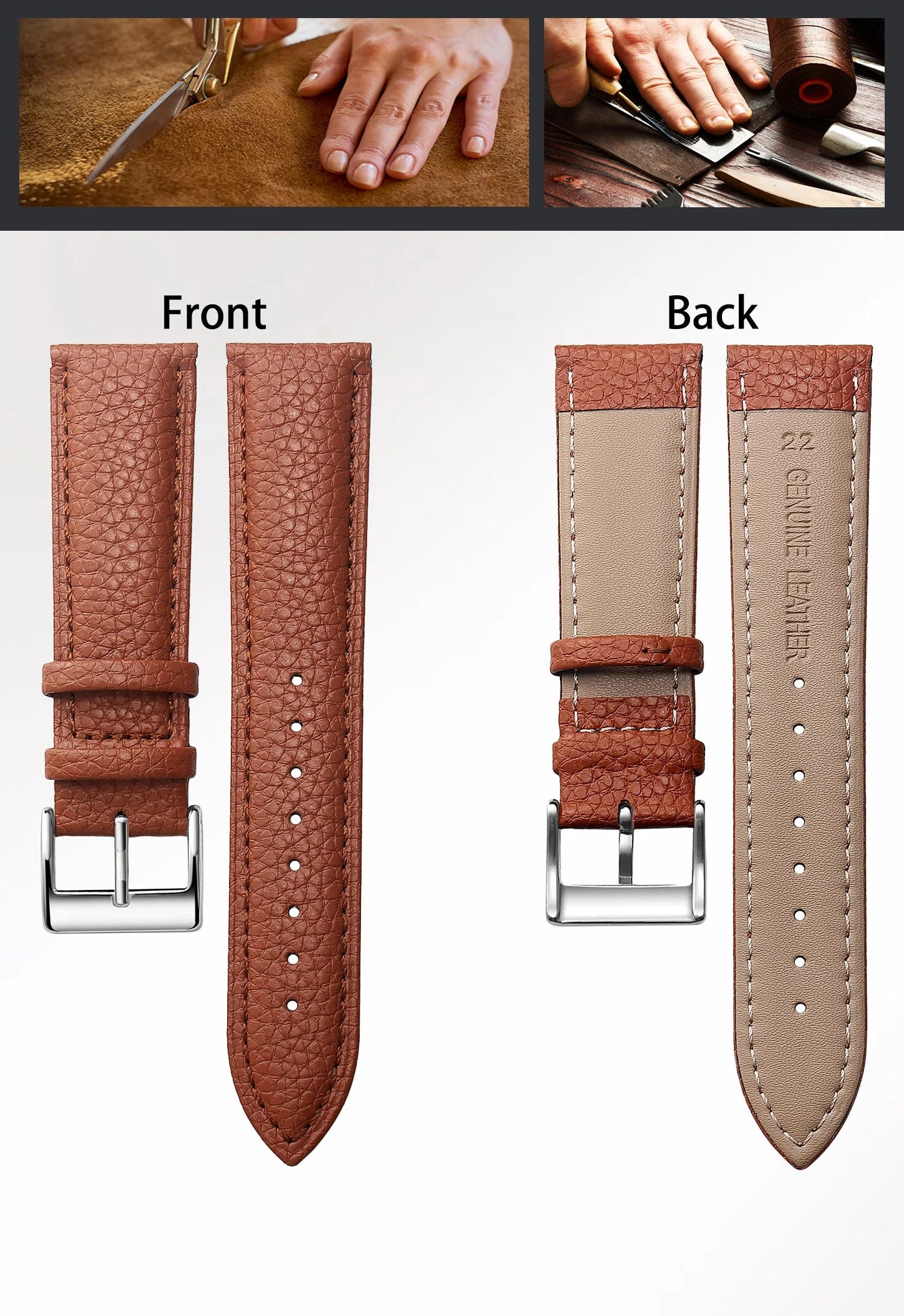 Bracelet en cuir véritable The Watch Sphere